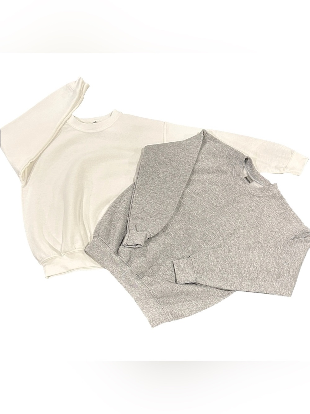 Gildan Kids Sweatshirts in Cream and Gray
